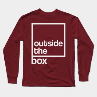 Minimalistic Outside the Box Design Long Sleeve T-Shirt